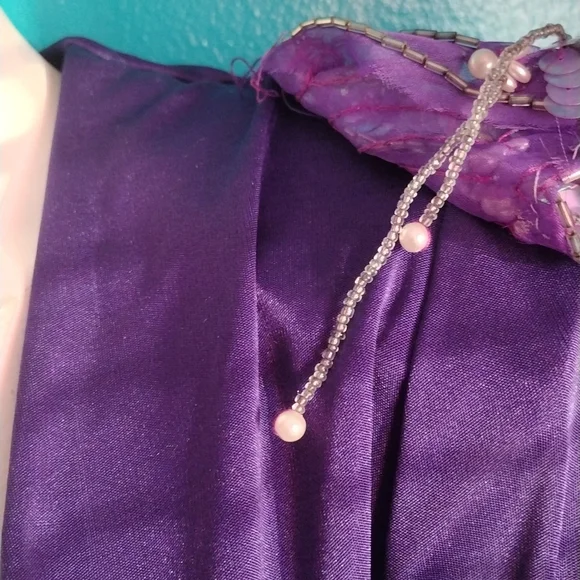Vintage Formal Purple Evening Dress - Picture 4 of 9
